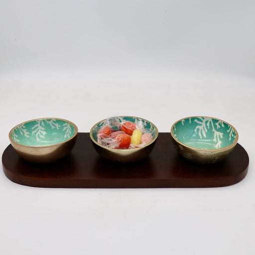 Signature HomeStyles Serveware Dipping Bowl 3pc set with Tray