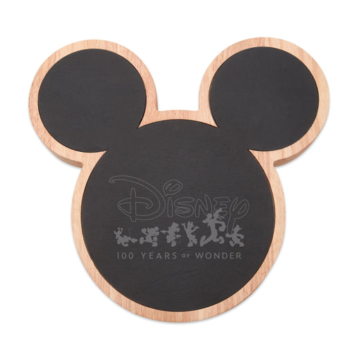 Signature HomeStyles Serveware Disney 100- Mickey Mouse Slate Cheese Board with Cheese Knife Set