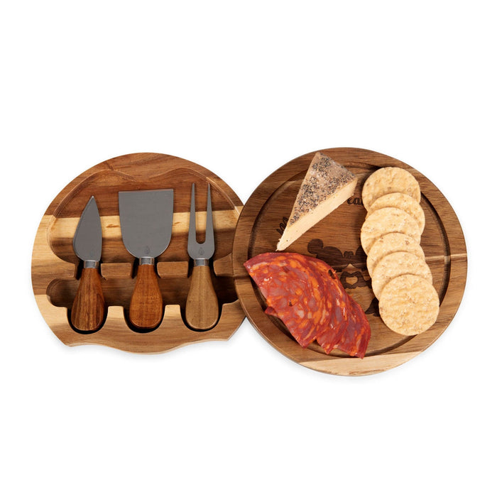 Signature HomeStyles Serveware Mickey & Minnie Mouse - Acacia Brie Cheese Cutting Board & Tools Set