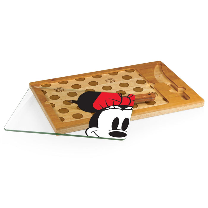 Signature HomeStyles Serveware Minnie Mouse - Glass Top Cutting Board & Knife Set