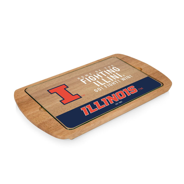 Signature HomeStyles Serveware University of Illinois NCAA Glass Top Serving Tray