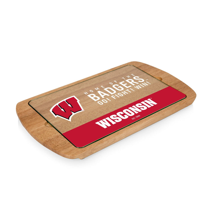 Signature HomeStyles Serveware University of Wisconsin NCAA Glass Top Serving Tray