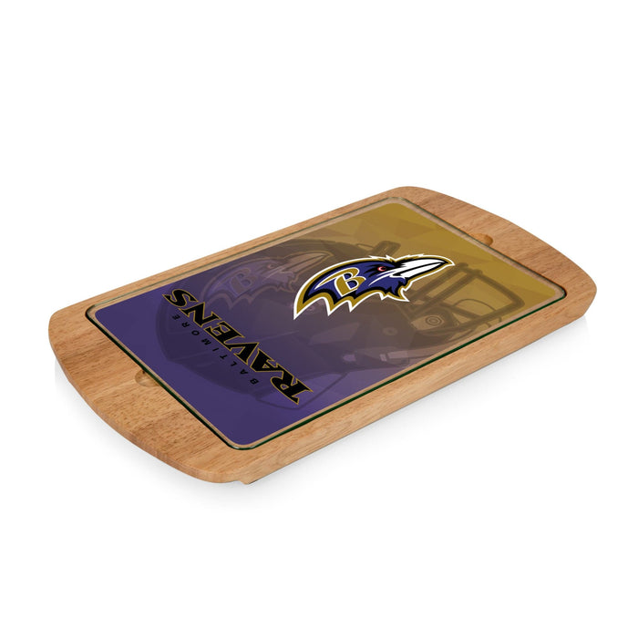 Signature HomeStyles Serveware Baltimore Ravens NFL Glass Top Serving Tray