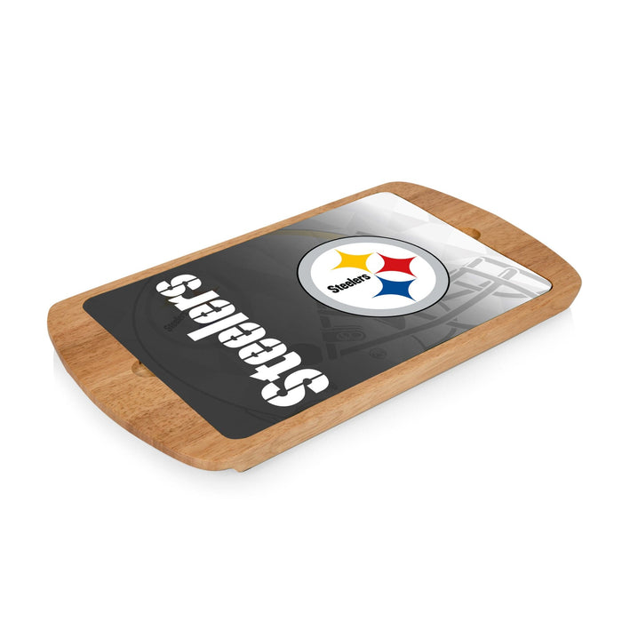 Signature HomeStyles Serveware Pittsburgh Steelers NFL Glass Top Serving Tray