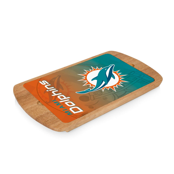 Signature HomeStyles Serveware Miami Dolphins NFL Glass Top Serving Tray