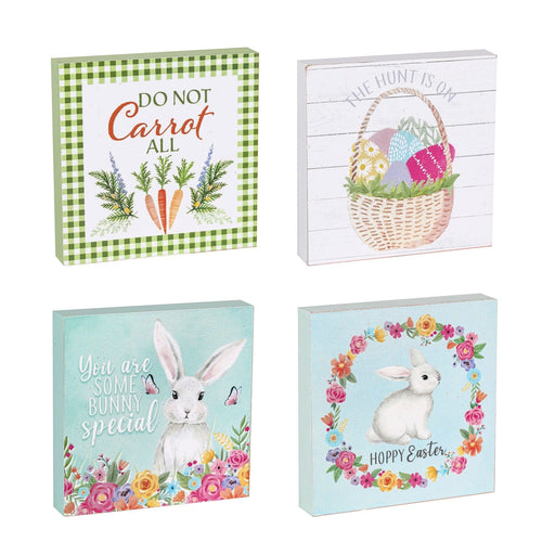 Signature HomeStyles Sign Blocks Easter Day 4pc Sign Set