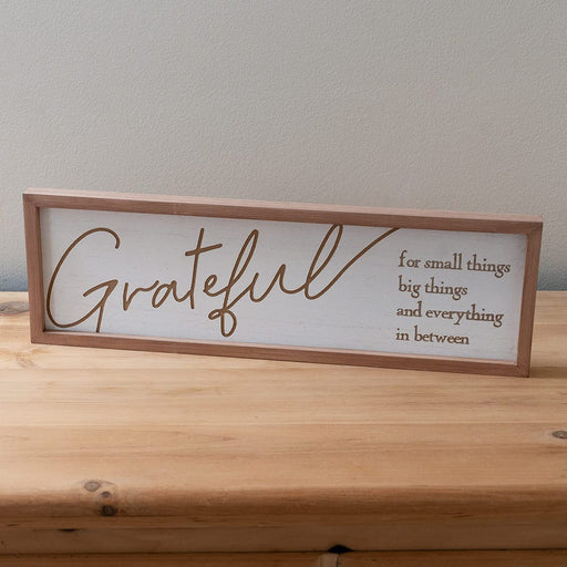 Signature HomeStyles Sign Blocks Grateful For... Wood Sign