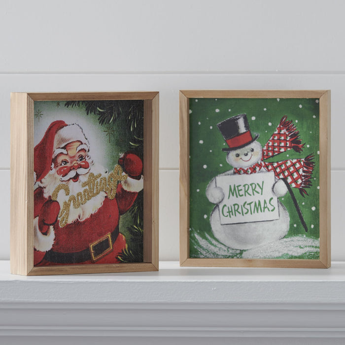 Signature HomeStyles Sign Blocks Nostalgic Christmas 2-pc Sign Block set