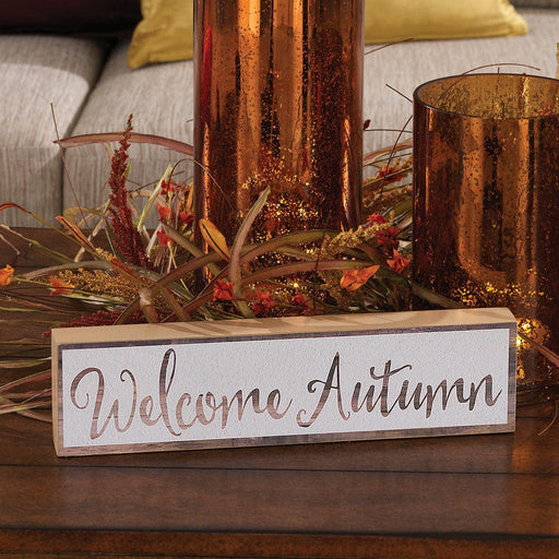 Signature HomeStyles Sign Blocks Welcome Autumn Wood Sign
