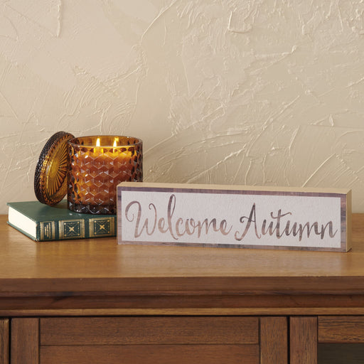 Signature HomeStyles Sign Blocks Welcome Autumn Wood Sign