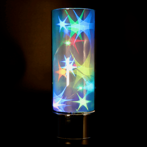 Signature HomeStyles Sparkle Glass Light & Insert 3-D Star Lights and Sparkle Glass™ Changing Colors Accent Light