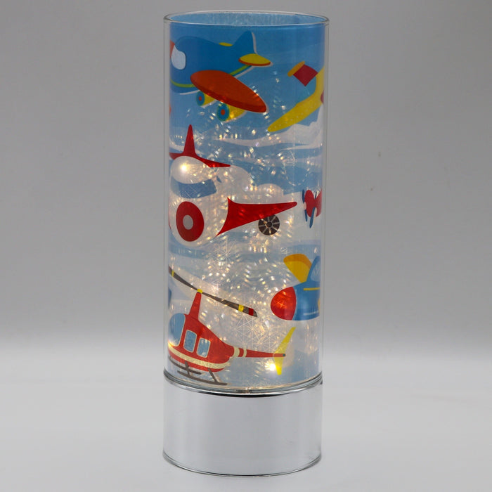 Signature HomeStyles Sparkle Glass Light & Insert Airplanes Buzzing Insert and Sparkle Glass™ Accent Bundle