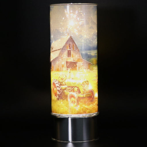 Signature HomeStyles Sparkle Glass Light & Insert Barn Landscape Insert and Sparkle Glass™ Accent Light