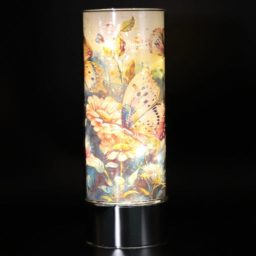 Signature HomeStyles Sparkle Glass Light & Insert Beautiful Butterflies Insert and Sparkle Glass™ Accent Light