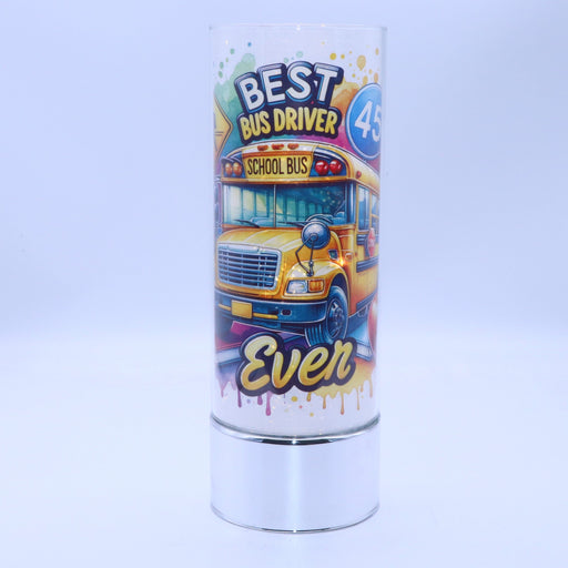 Signature HomeStyles Sparkle Glass Light & Insert Best Bus Driver Ever Insert and Sparkle Glass® Accent Light