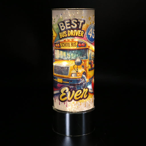 Signature HomeStyles Sparkle Glass Light & Insert Best Bus Driver Ever Insert and Sparkle Glass® Accent Light