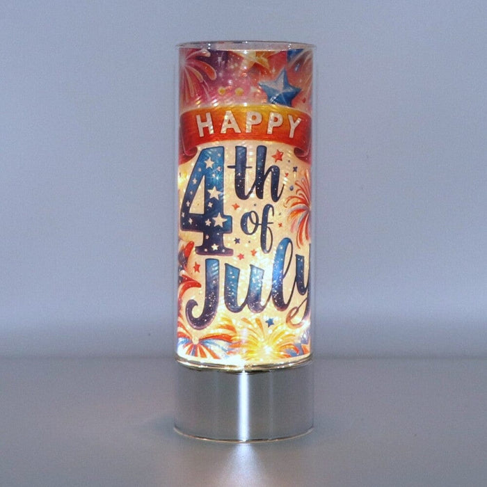 Signature HomeStyles Sparkle Glass Light & Insert Celebrate 4th of July Insert and Sparkle Glass®  Accent Light