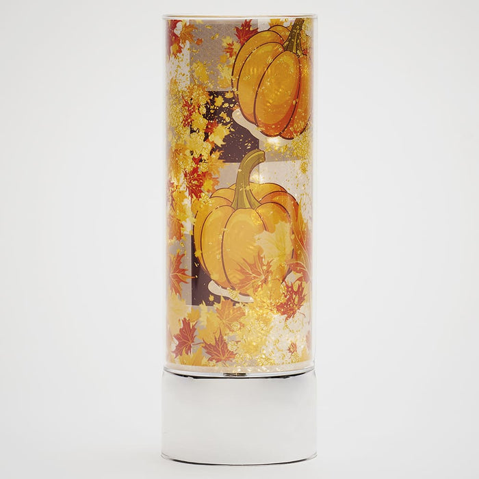 Signature HomeStyles Sparkle Glass Light & Insert Checks & Pumpkins and Sparkle Glass™ Accent Light Bundle