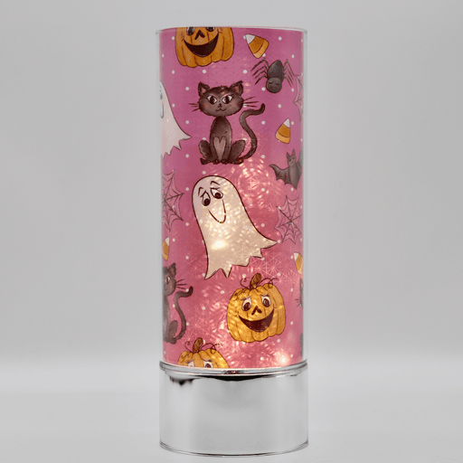 Signature HomeStyles Sparkle Glass Light & Insert Cute Halloween and Sparkle Glass™ Accent Light Bundle