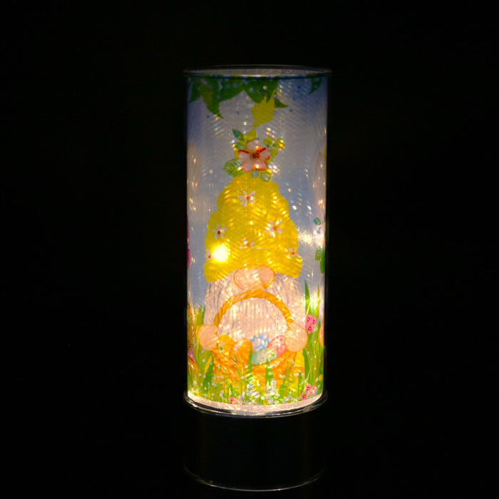 Signature HomeStyles Sparkle Glass Light & Insert Gnome Bunnies Insert and Sparkle Glass™ Accent Light