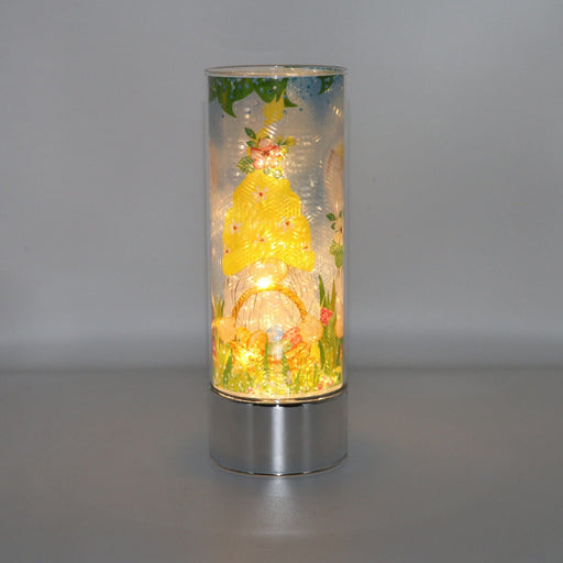 Signature HomeStyles Sparkle Glass Light & Insert Gnome Bunnies Insert and Sparkle Glass™ Accent Light