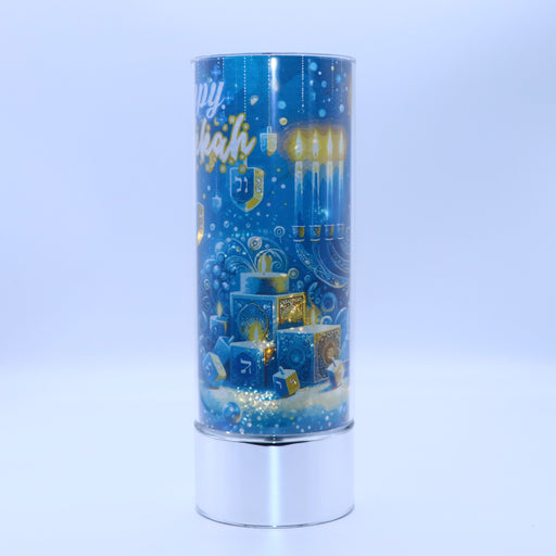 Signature HomeStyles Sparkle Glass Light & Insert Happy Hanukkah Insert and Sparkle Glass® Accent Light