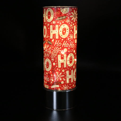 Signature HomeStyles Sparkle Glass Light & Insert Ho Ho Ho Holidays Insert and Sparkle Glass® Accent Light