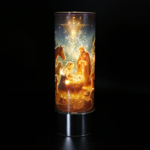 Signature HomeStyles Sparkle Glass Light & Insert Holy Nativity Insert and Sparkle Glass® Accent Light