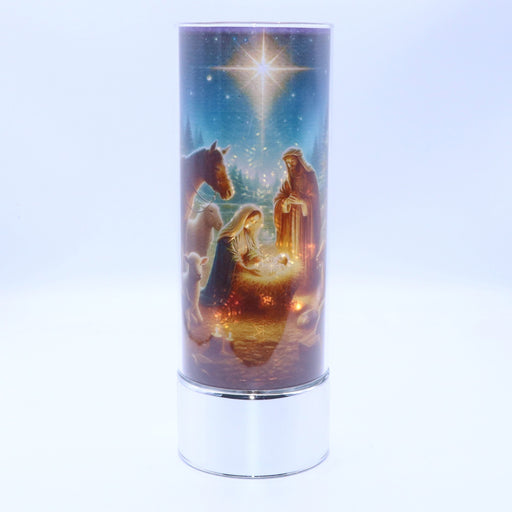 Signature HomeStyles Sparkle Glass Light & Insert Holy Nativity Insert and Sparkle Glass® Accent Light