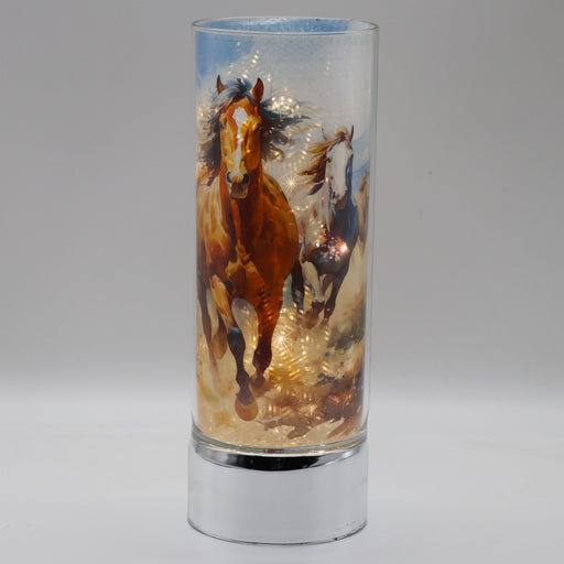 Signature HomeStyles Sparkle Glass Light & Insert Horses Running Free Insert and Sparkle Glass™ Accent Bundle