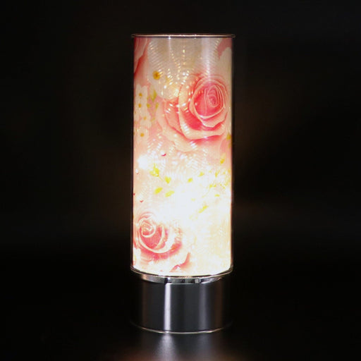 Signature HomeStyles Sparkle Glass Light & Insert Pink & White Roses Insert and Sparkle Glass™ Accent Light
