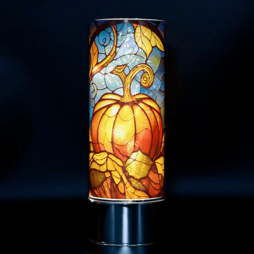 Signature HomeStyles Sparkle Glass Light & Insert Stained Glass Pumpkin and Sparkle Glass™ Accent Light Bundle