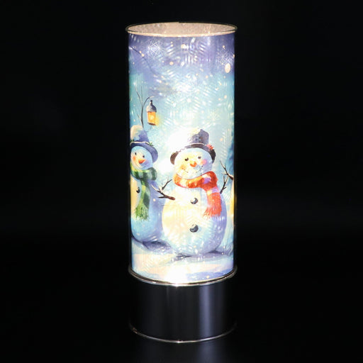 Signature HomeStyles Sparkle Glass Light & Insert Streetlight Snowmen Insert and Sparkle Glass® Accent Light