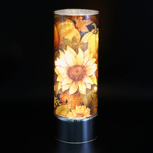 Signature HomeStyles Sparkle Glass Light & Insert Sunflowers & Pumpkins Insert and Sparkle Glass® Accent Light