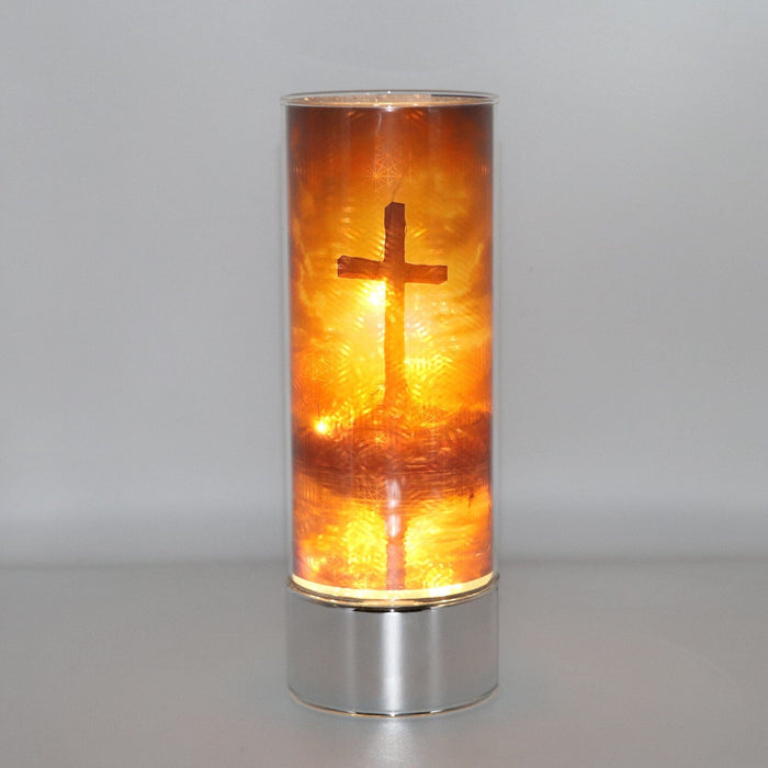 Signature HomeStyles Sparkle Glass Light & Insert Sunset Cross Insert and Sparkle Glass™ Accent Light