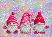 Signature HomeStyles Sparkle Glass Light & Insert Three Valentine Gnomes Insert and Sparkle Glass™ Accent Light