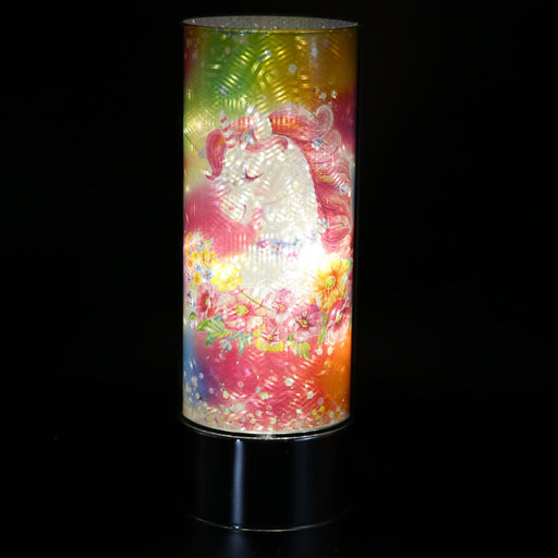 Signature HomeStyles Sparkle Glass Light & Insert Unicorn and Rainbows Insert and Sparkle Glass™ Accent Bundle