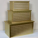 Signature HomeStyles Storage Baskets Gold Nested Storage Boxes 3pc set