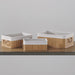 Signature HomeStyles Organizers Natural Bamboo Rectangular Nesting 3pc set with Liners