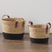 Signature HomeStyles Storage Baskets Natural Hyacinth and Black Cord 2pc Basket Set with Handles