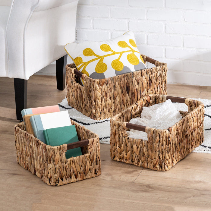 Signature HomeStyles Storage Baskets Nested Natural 3pc Basket Set