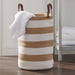 Signature HomeStyles Totes Tan Striped Cotton Cord Tote