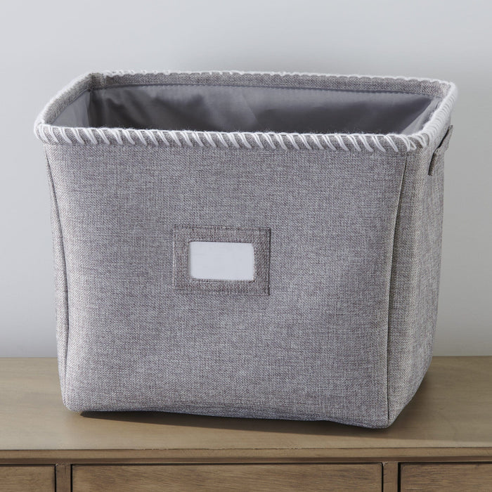 Signature HomeStyles Storage Baskets Taupe Gray Fabric Storage Tote