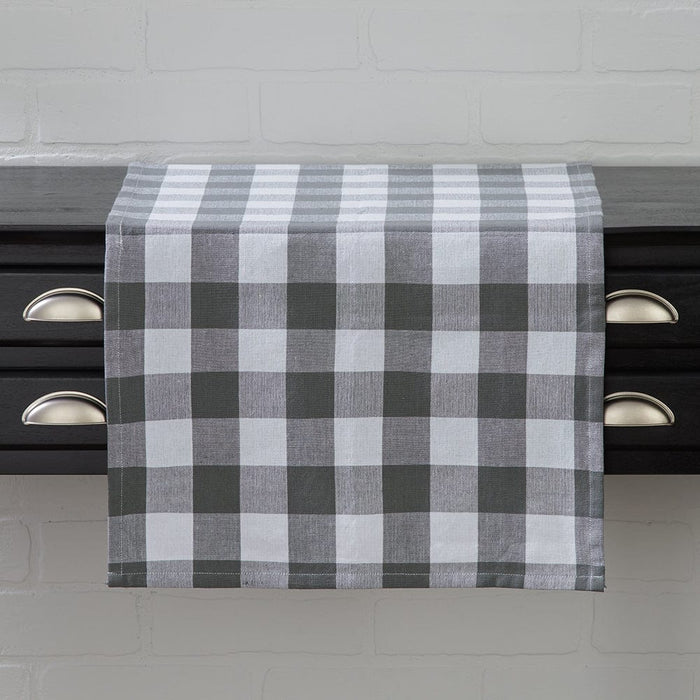 Signature HomeStyles Table Runners Gray Buffalo Check 54" Table Runner