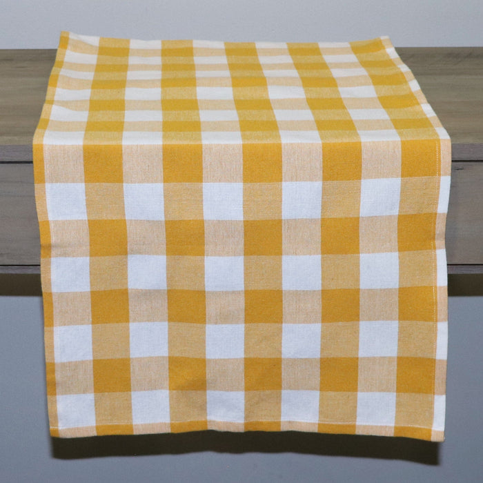 Signature HomeStyles Table Runners Marigold Check 54" Table Runner