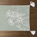 Signature HomeStyles Table Runners Meadow Floral Embroidered Sage Table Runner