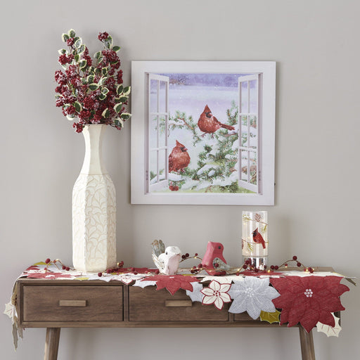 Signature HomeStyles Table Runners Natures Poinsettia 54" Table Runner