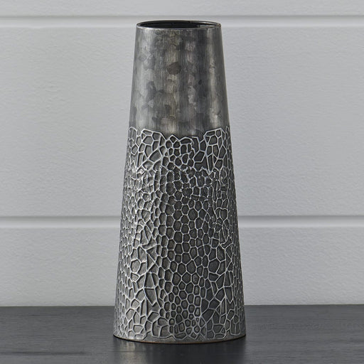 Signature HomeStyles Vases Charcoal Hammered Metal Vase