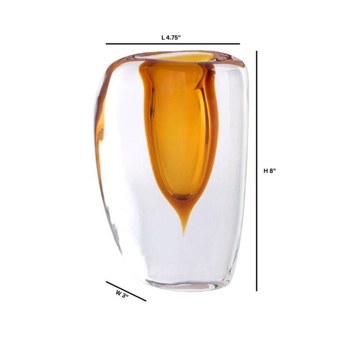 Cyan Design Vases Rovno Clear Amber Vase