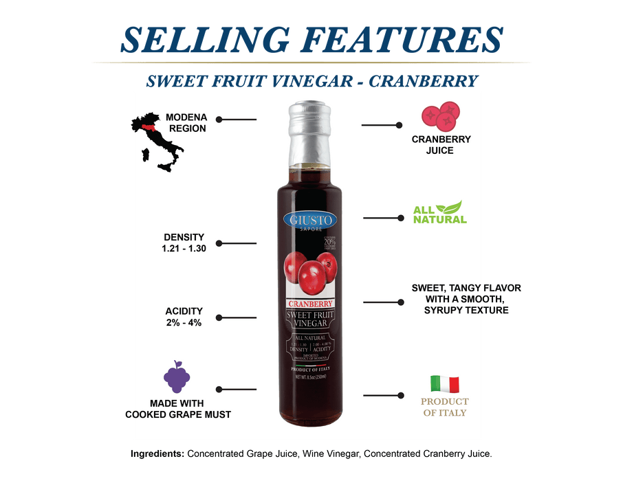 Signature HomeStyles Vinegars Cranberry Sweet Fruit Vinegar